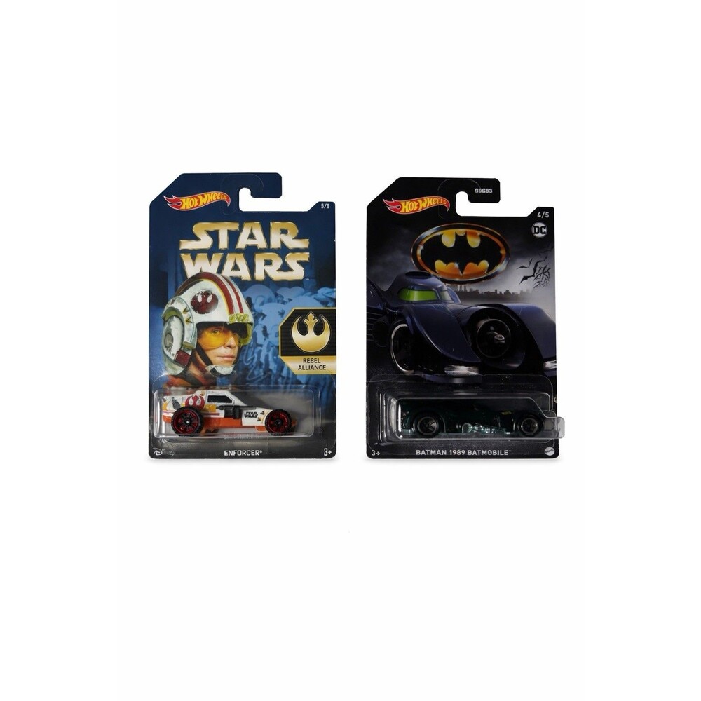 Hot Wheels Star Wars Enforcer Batman 1989 Batmobile Kids NIB Black White Bundle